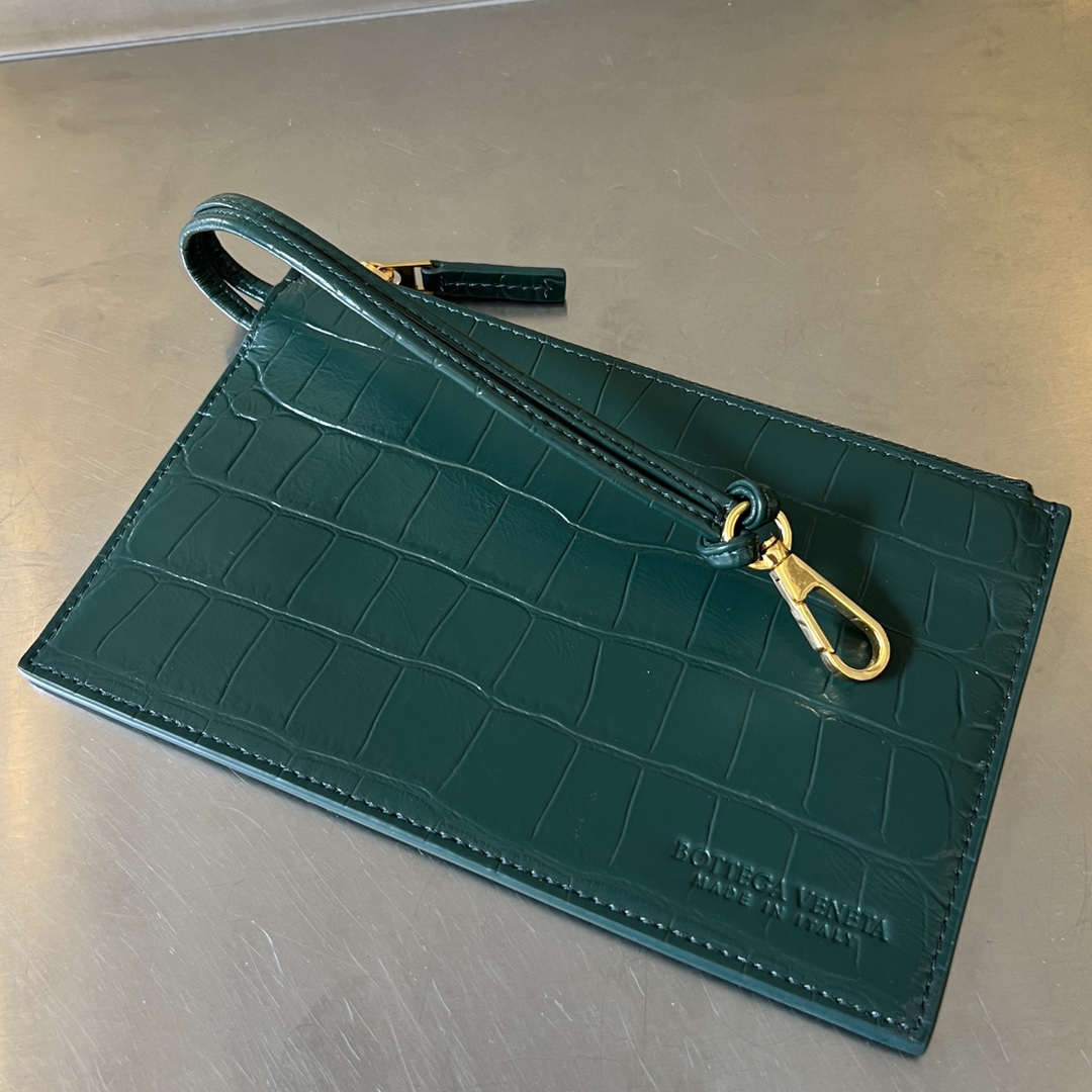 Mini Cabat Intreccio Crocodile Grain Leather Tote Emerald Green